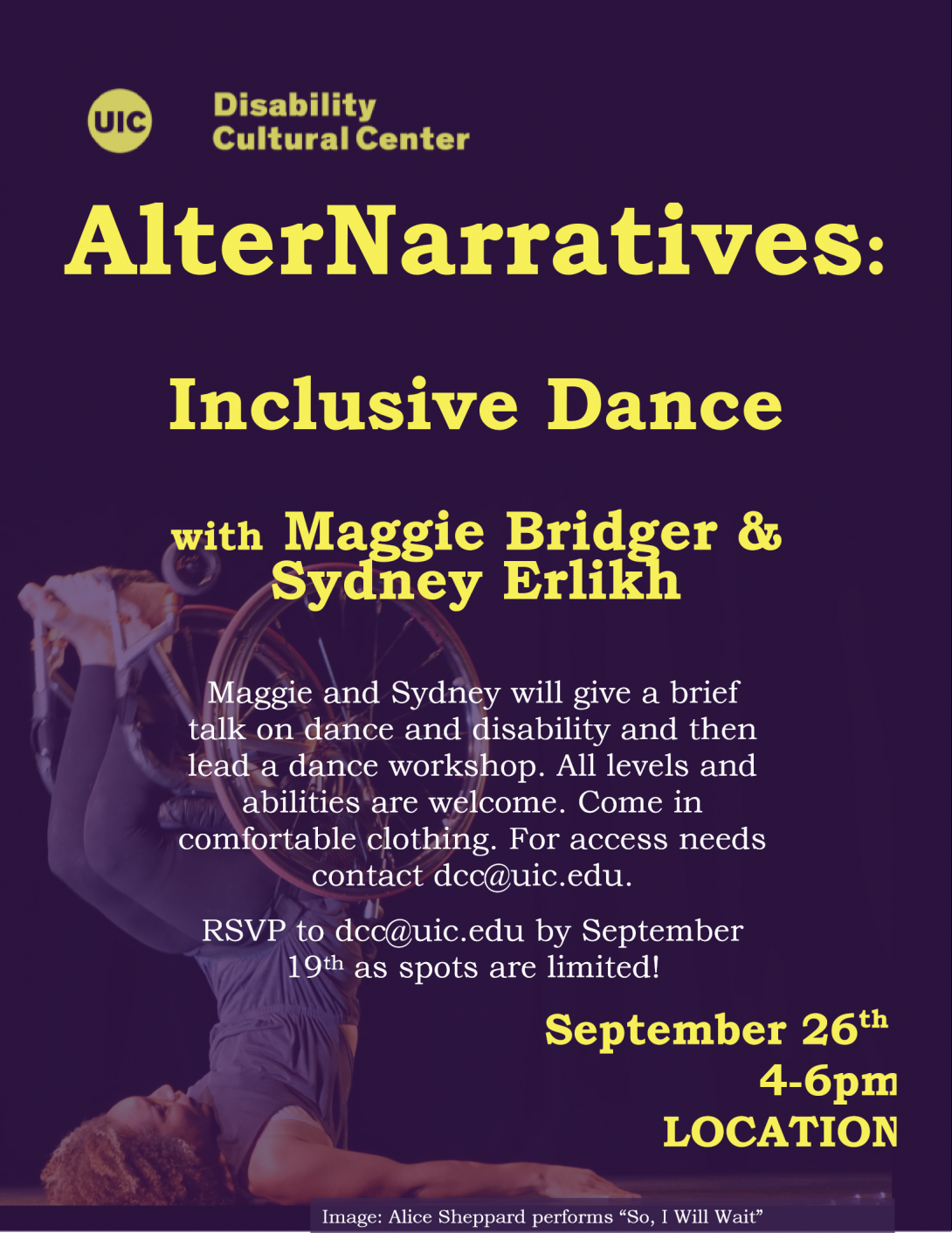 AlterNarratives: Inclusive Dance flyer