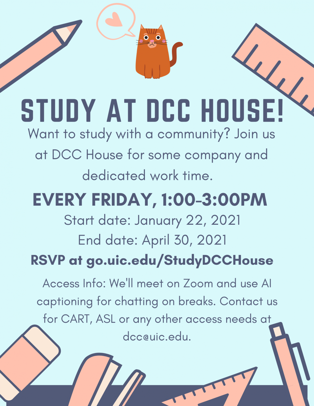 Study at DCC House! Flyer