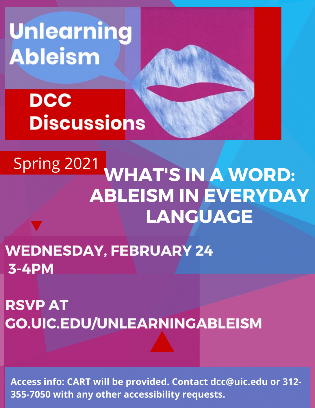 Unlearning Ableism Event Flyer