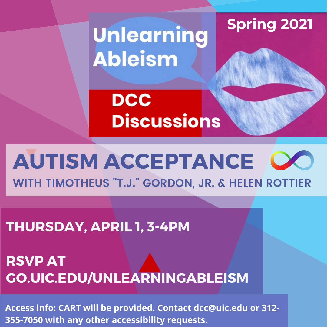 Unlearning Ableism Autism Acceptance Event Flyer