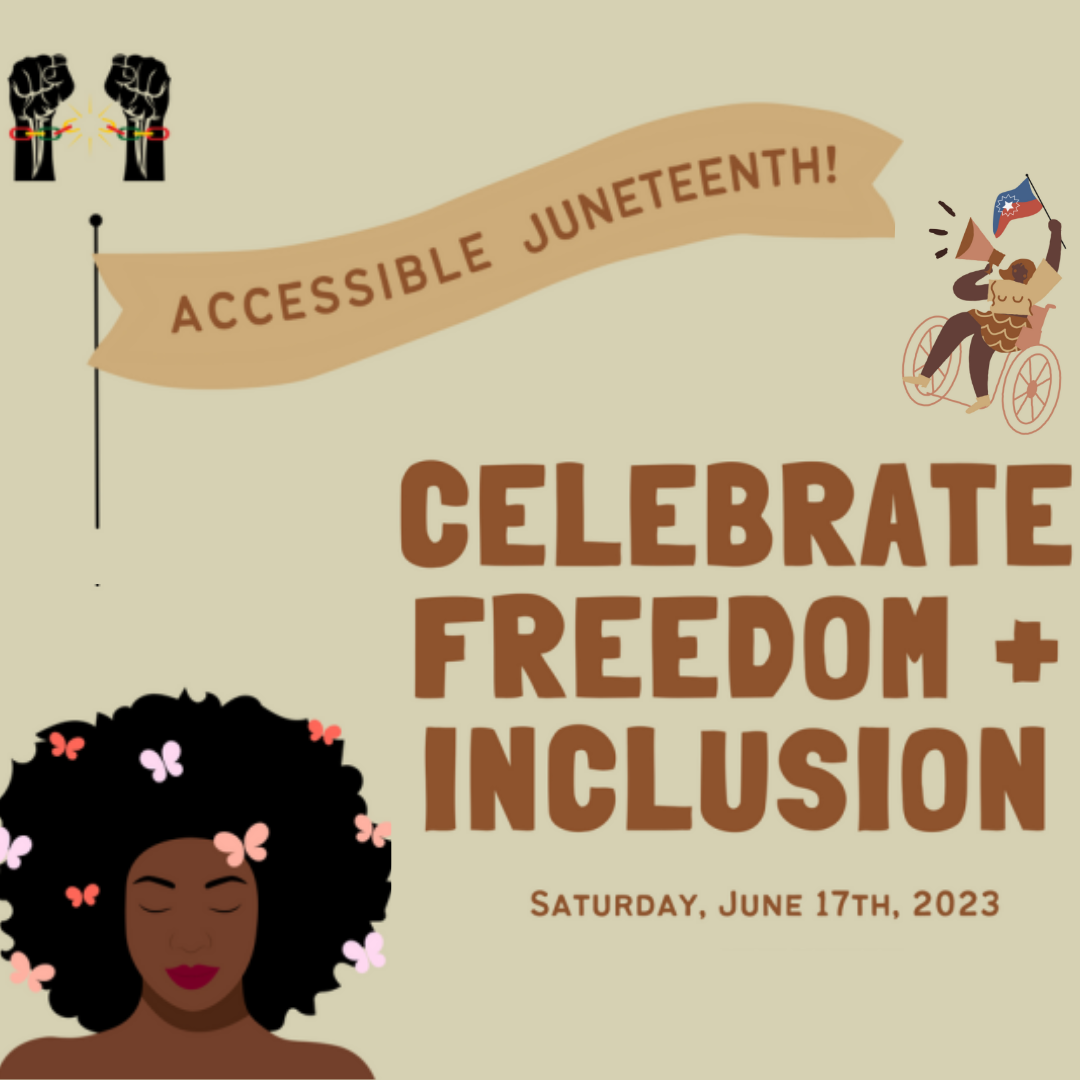 Accessible Juneteenth graphic with 