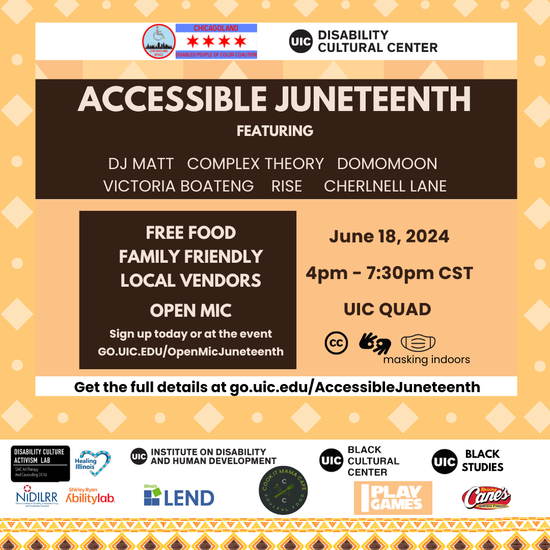 Flier for Accessible Juneteenth 2024