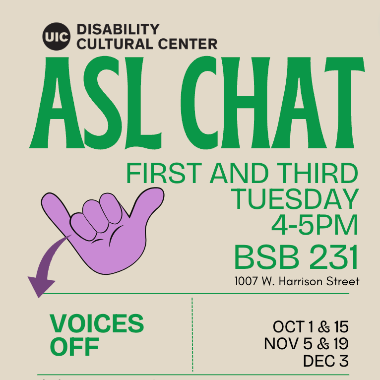 ASL Chat graphic with ASL sign for 